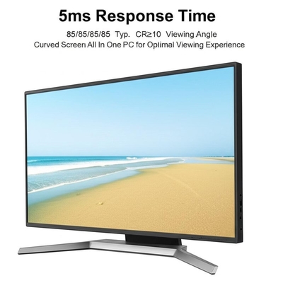 Temps de réponse de 5 ms et 85/85/85/85 Typ. CR≥10 Angle de vision Écran incurvé tout en un PC pour une expérience de visualisation optimale