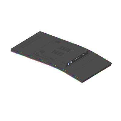 Moniteur à écran tactile super courbé en forme de J 1 ms Réponse PCAP avec barres de lumière latérale LED