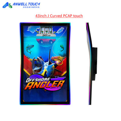 J forme courbée 144Hz Jeux PCAP 43 '' écran tactile Moniteur pour jeux