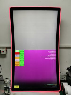 Écran tactile incurvé de 32 pouces en style acrylique Moniteur mono-touch ou multitouch en option